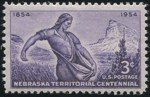 国邮票 1954年内布拉斯加州百年.妇女播种者 1