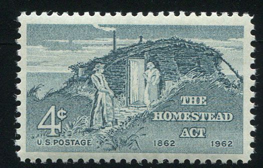 美国1962年建筑 法律 宅地法邮票 1全 雕刻版 